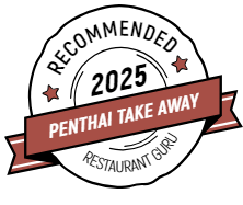 Een logo voor penthai afhaalrestaurant guru.