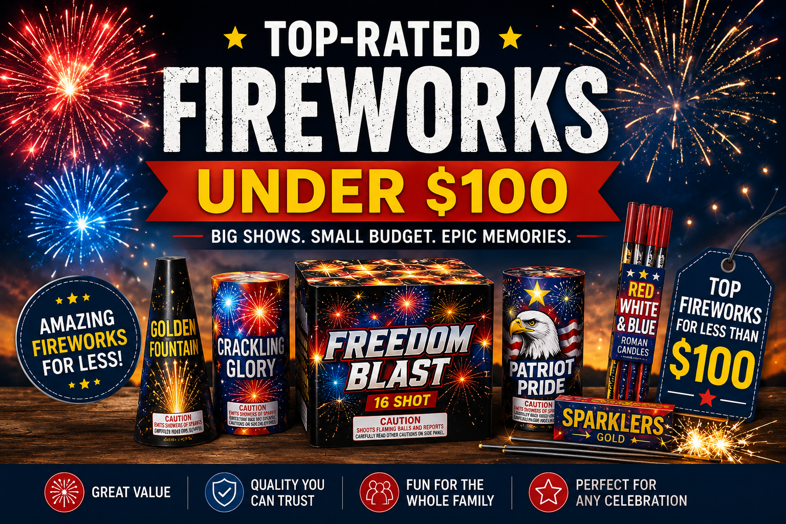 Top-Rated Fireworks Under $100