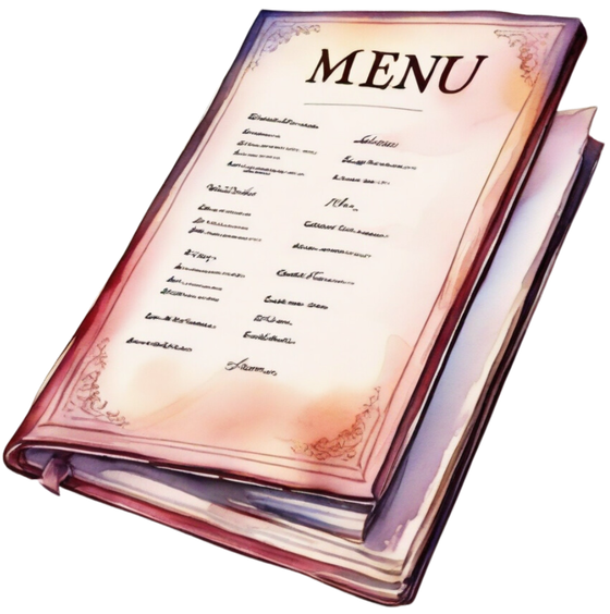 Image of a menu