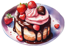 Cartoon image of a pastry