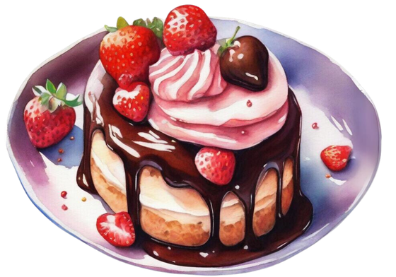 Dessert on a plate