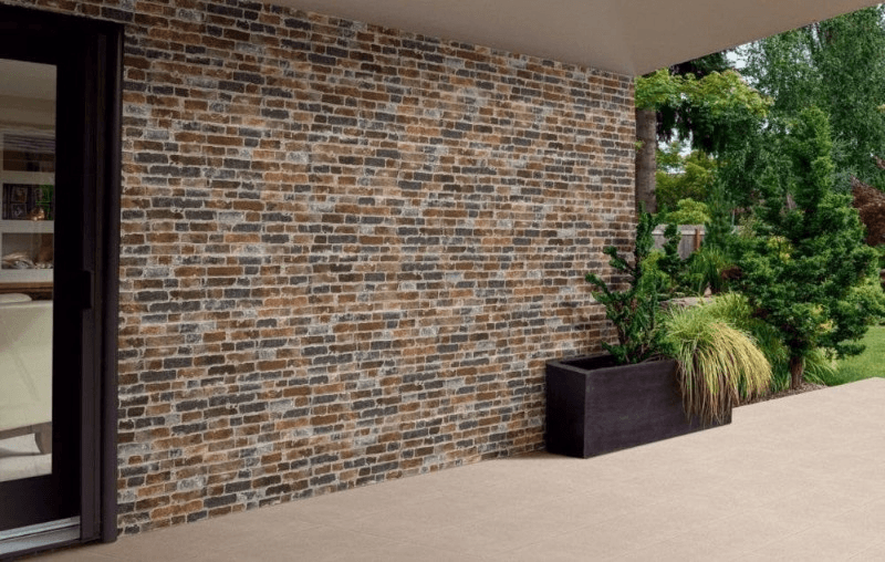 Carrelage mural décoratif extérieur