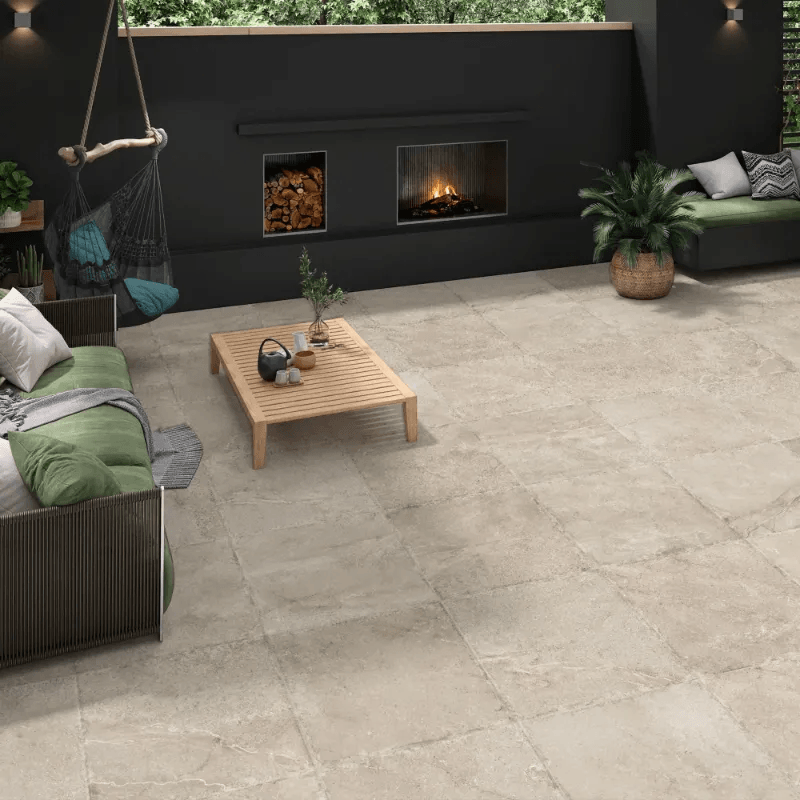 Carrelage pierre beige