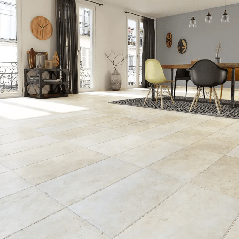 Carrelage pierre beige