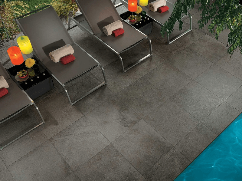 Carrelage pierre gris