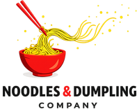 Noodles & Dumpling Company logo with red bowl, chopsticks, and yellow noodles