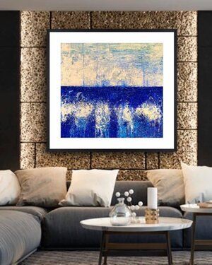 Living Room with Painting — Dallas, TX — Artistik Edge Hair Studio
