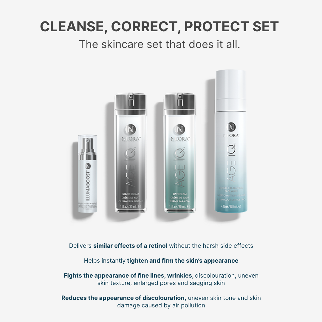 Skincare Set With Four Bottles — Embrace Cosmetic Clinic in Bundaberg North, QLD