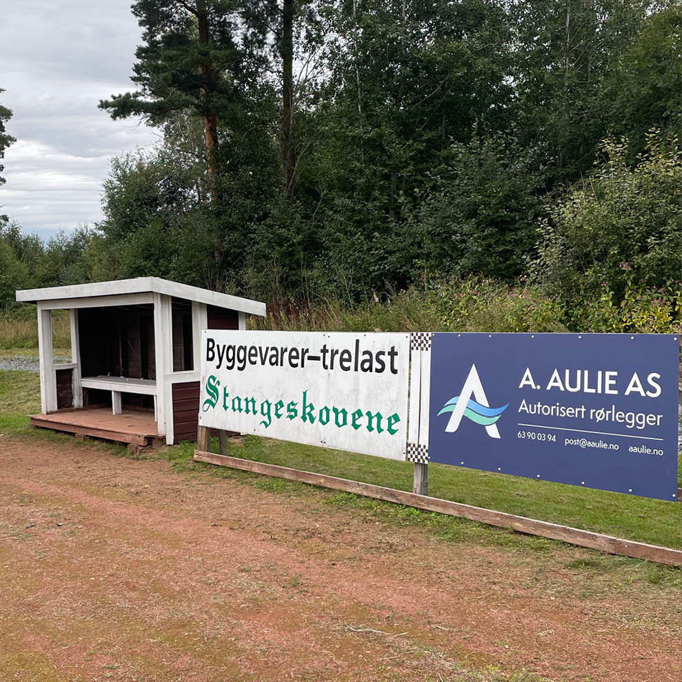 Sponsorplakat fra A. Aulie hos Haga Idrettsforening