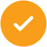 orange circle with check