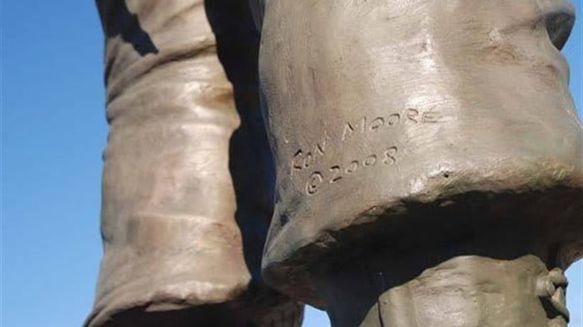 Kirby's Tucker Memorial Cemetery Statue Signature