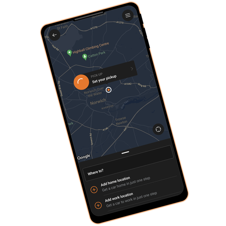 A cell phone with a map on the screen