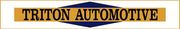 Trion Automotive logo in black and gold on a blue banner with an eagle graphic