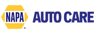 NAPA Auto Care logo with blue and yellow text on a white background