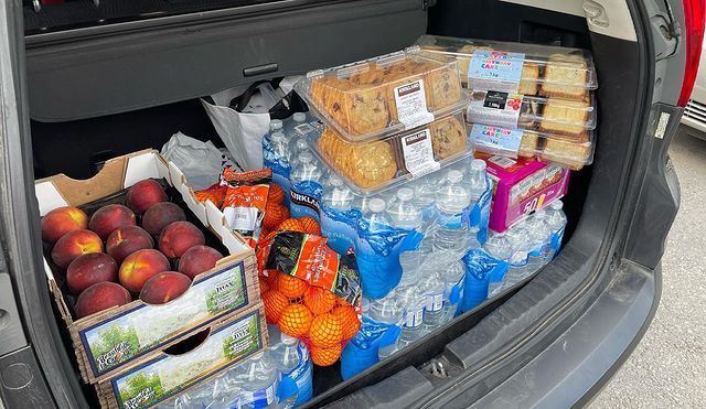Trunk full of food and desserts