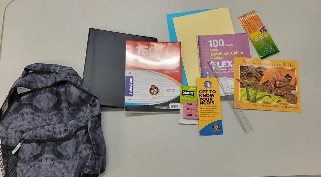 Backpacks with school supplies