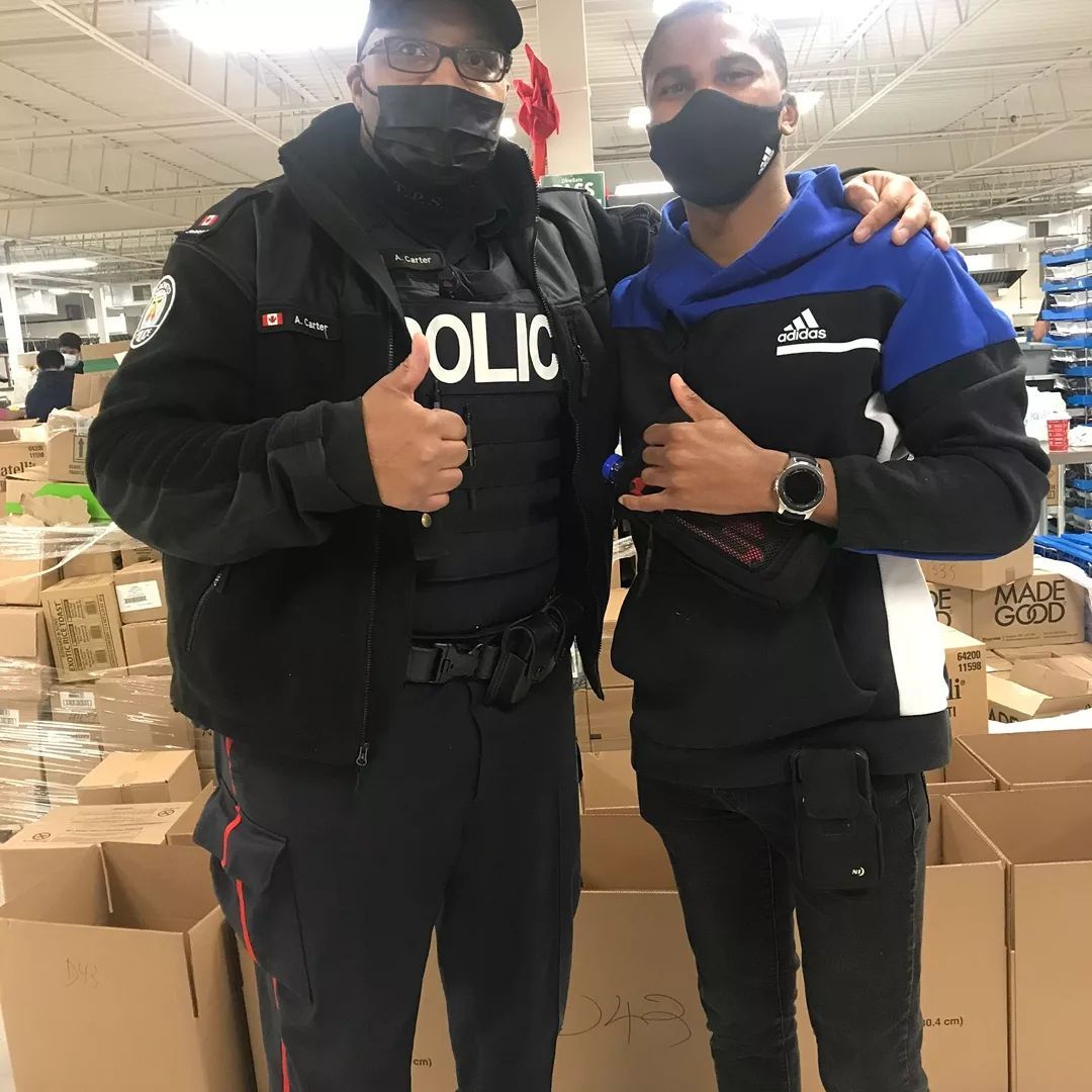 Officer and volunteer