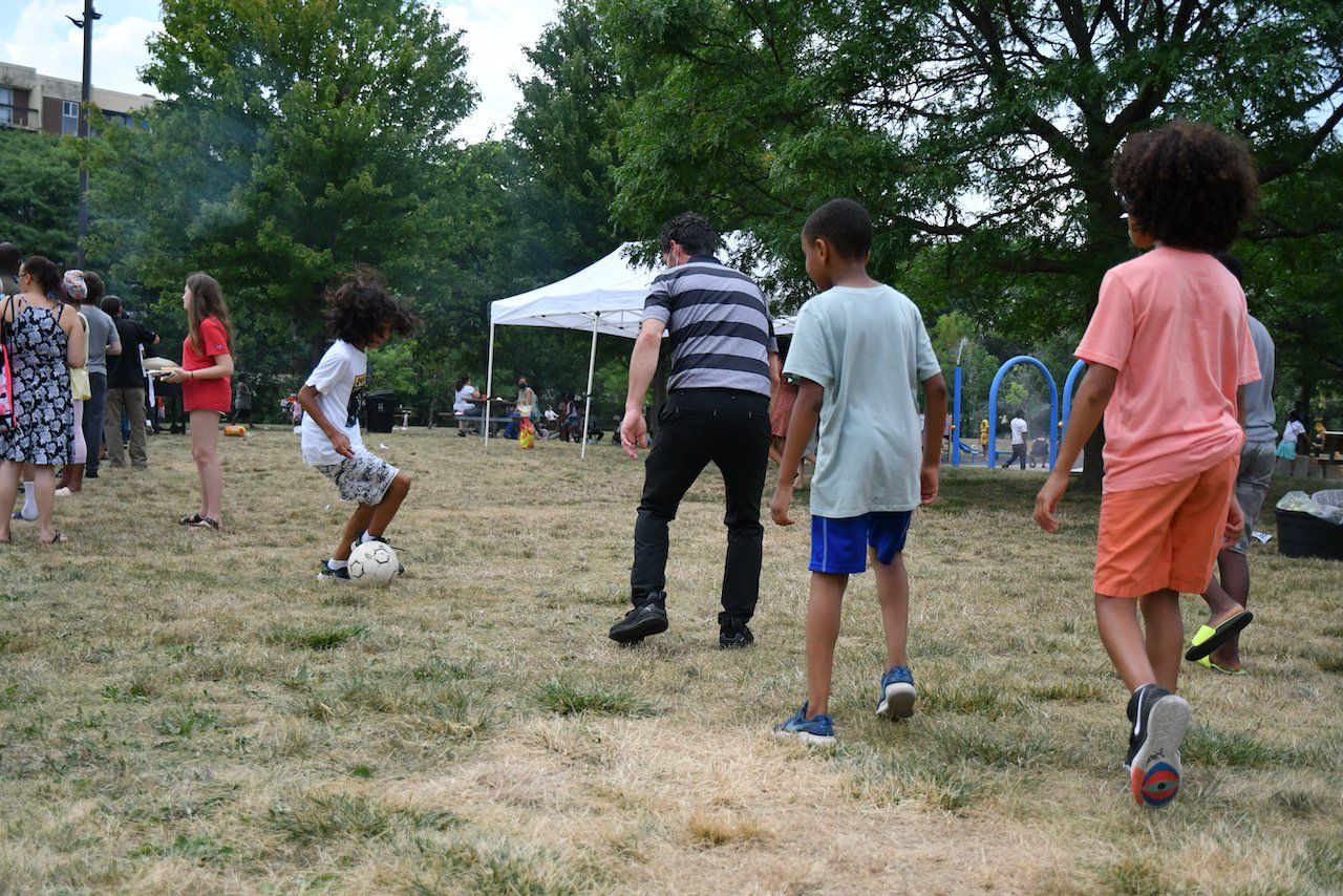 kids playing soccer