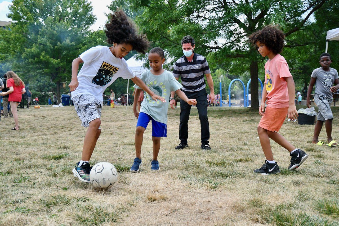 kids playing soccer