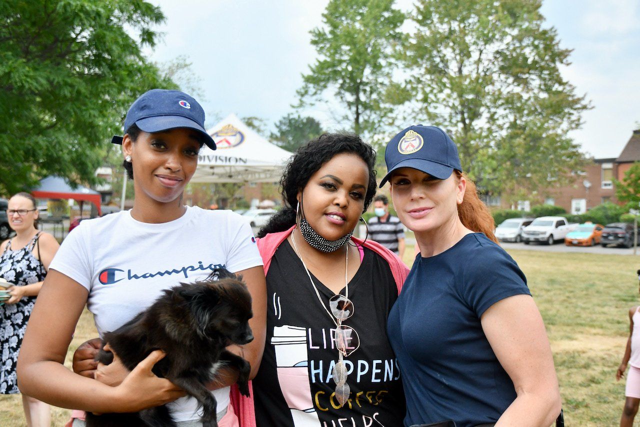 photo of three woman