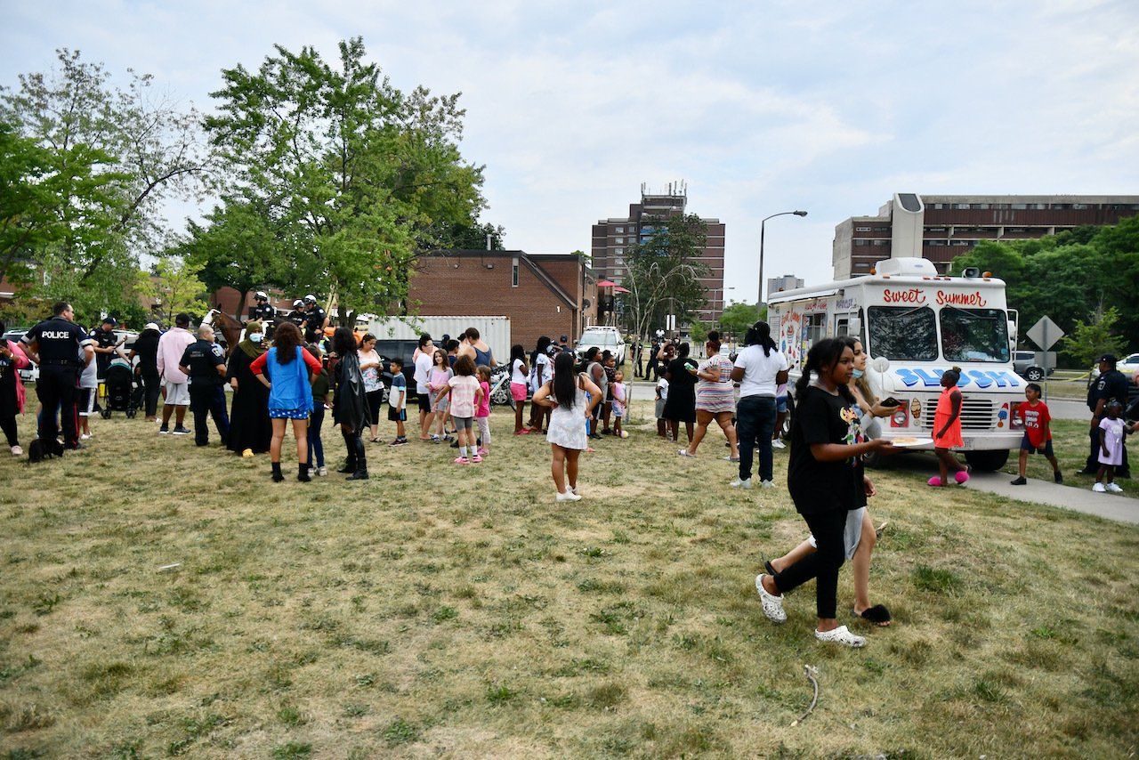 group of people in the park