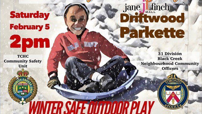 Winter safe outdoor play poster