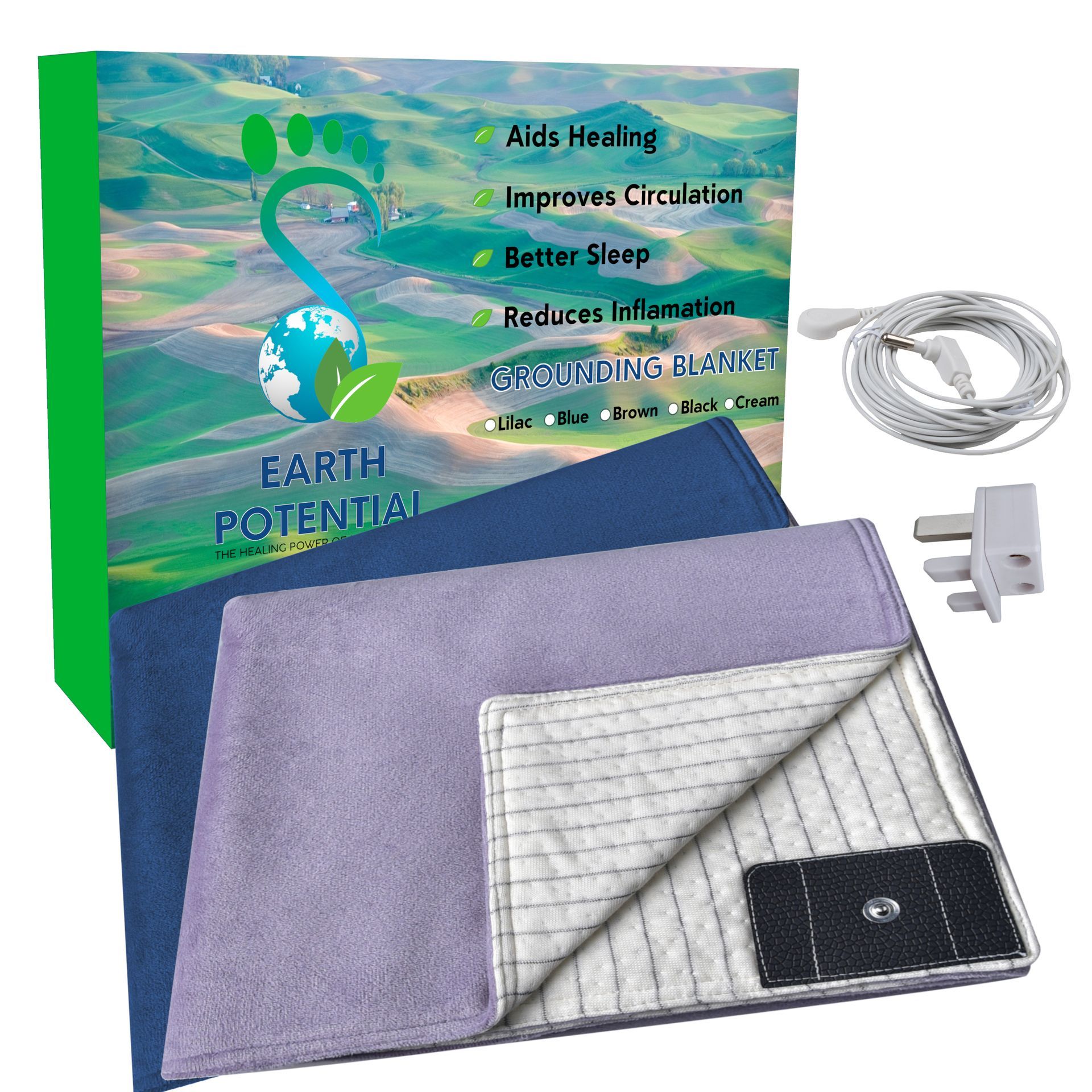 Available from Amazon - Links Below Grounding Throw Blankets by Earth Potential