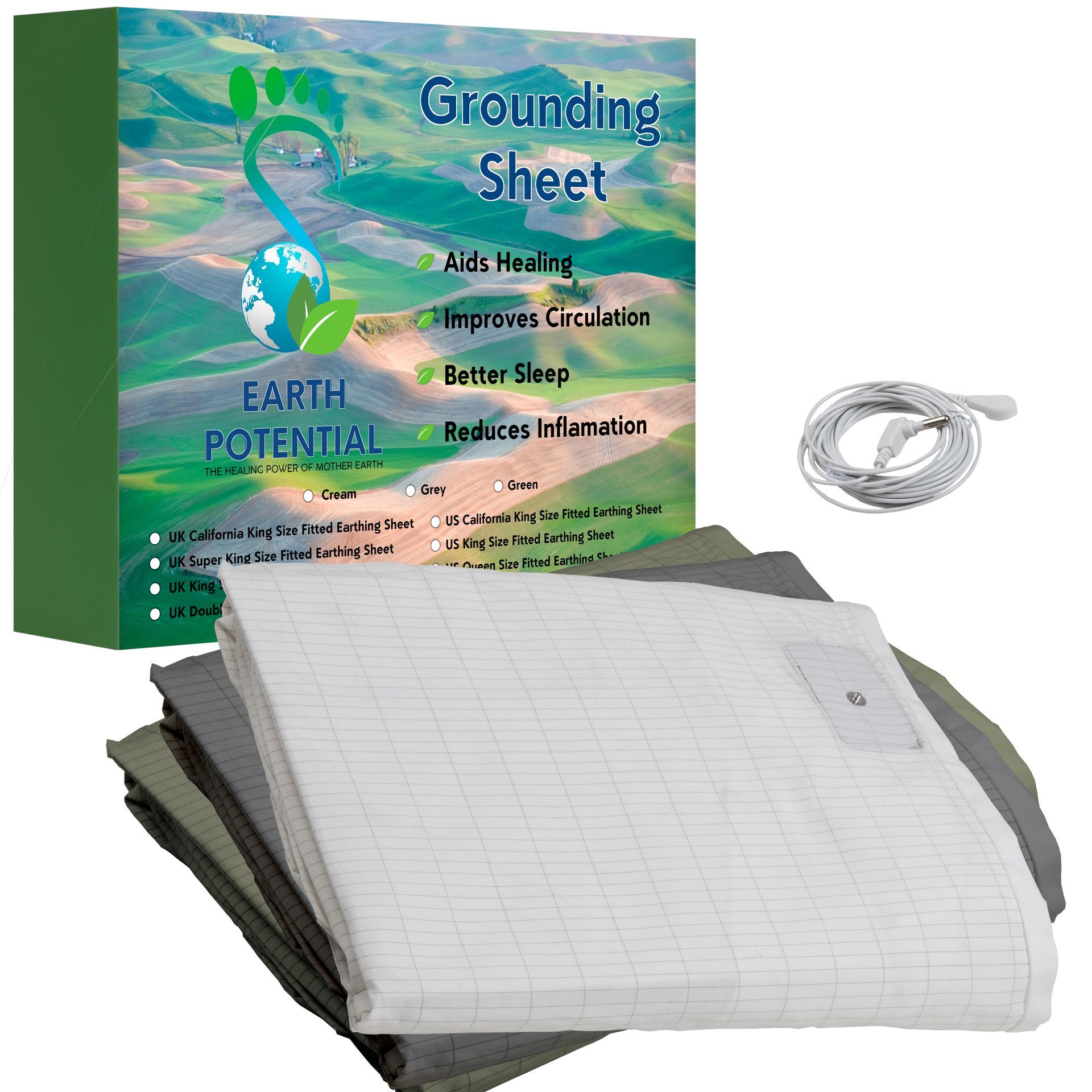 US Fitted California King Size Grounding Sheets in 3 Colors