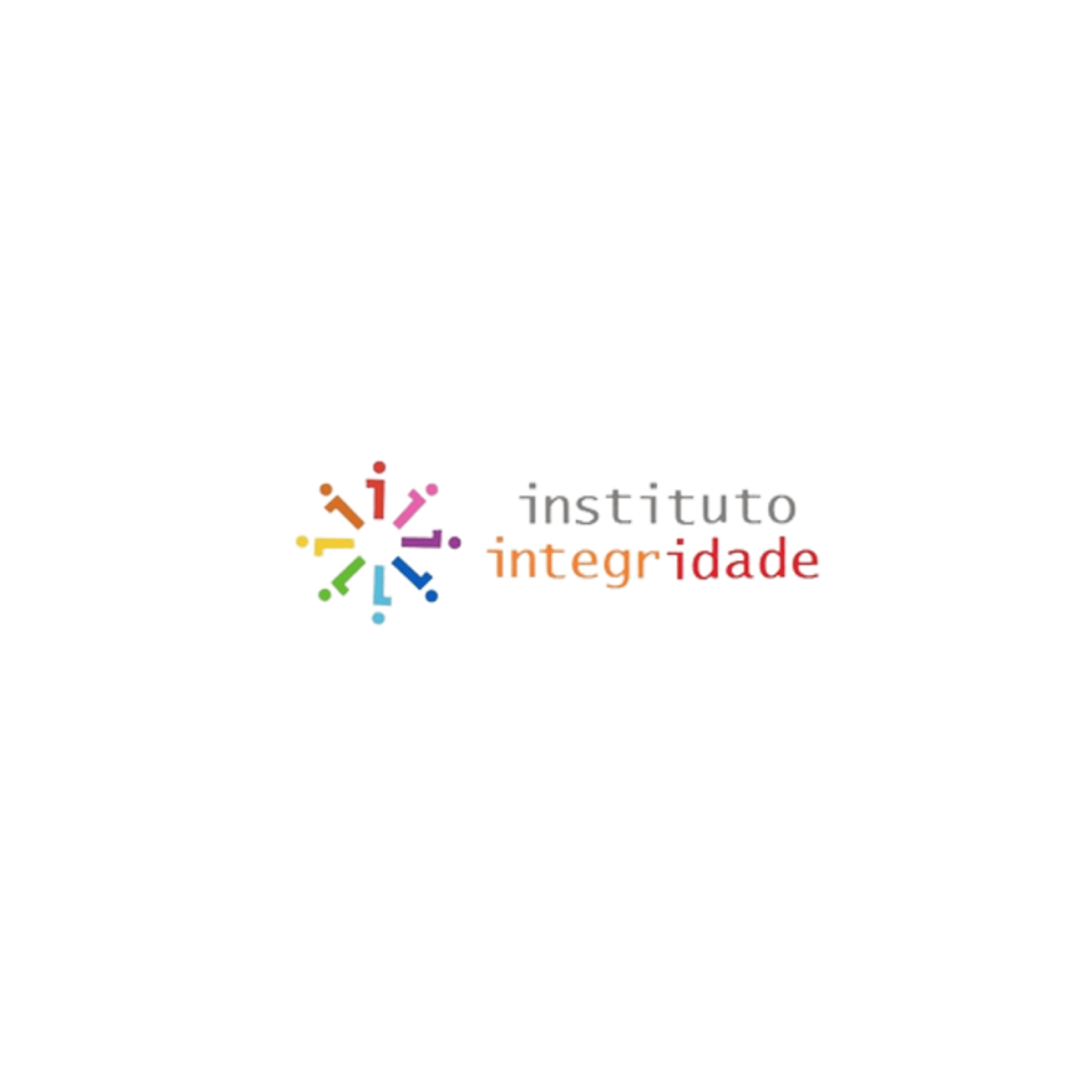 Um logotipo do instituto integridade com um círculo colorido do arco-íris