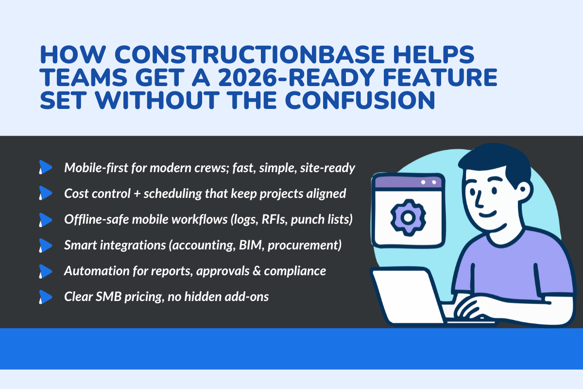 How ConstructionBase Helps Teams Get a 2026-Ready Feature Set Without the Confusion?