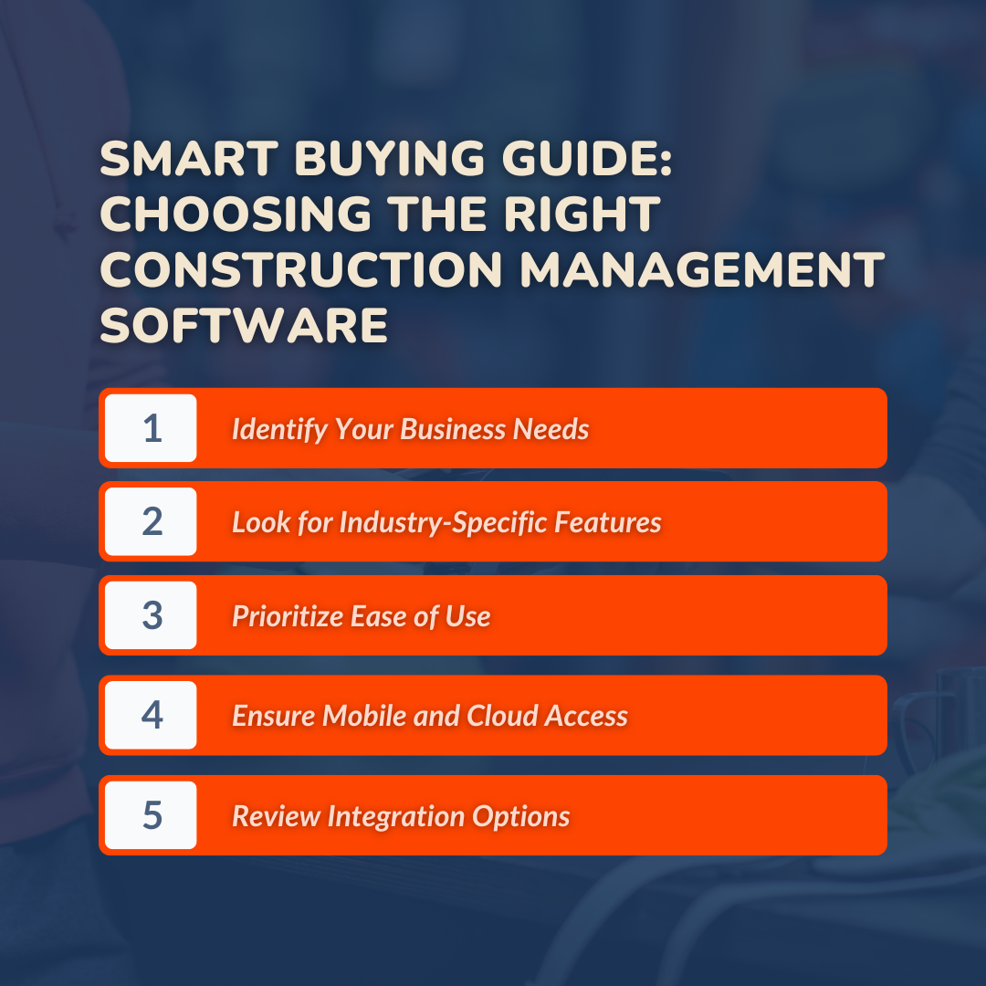 Smart Buying Guide: Choosing the Right Construction Management Software