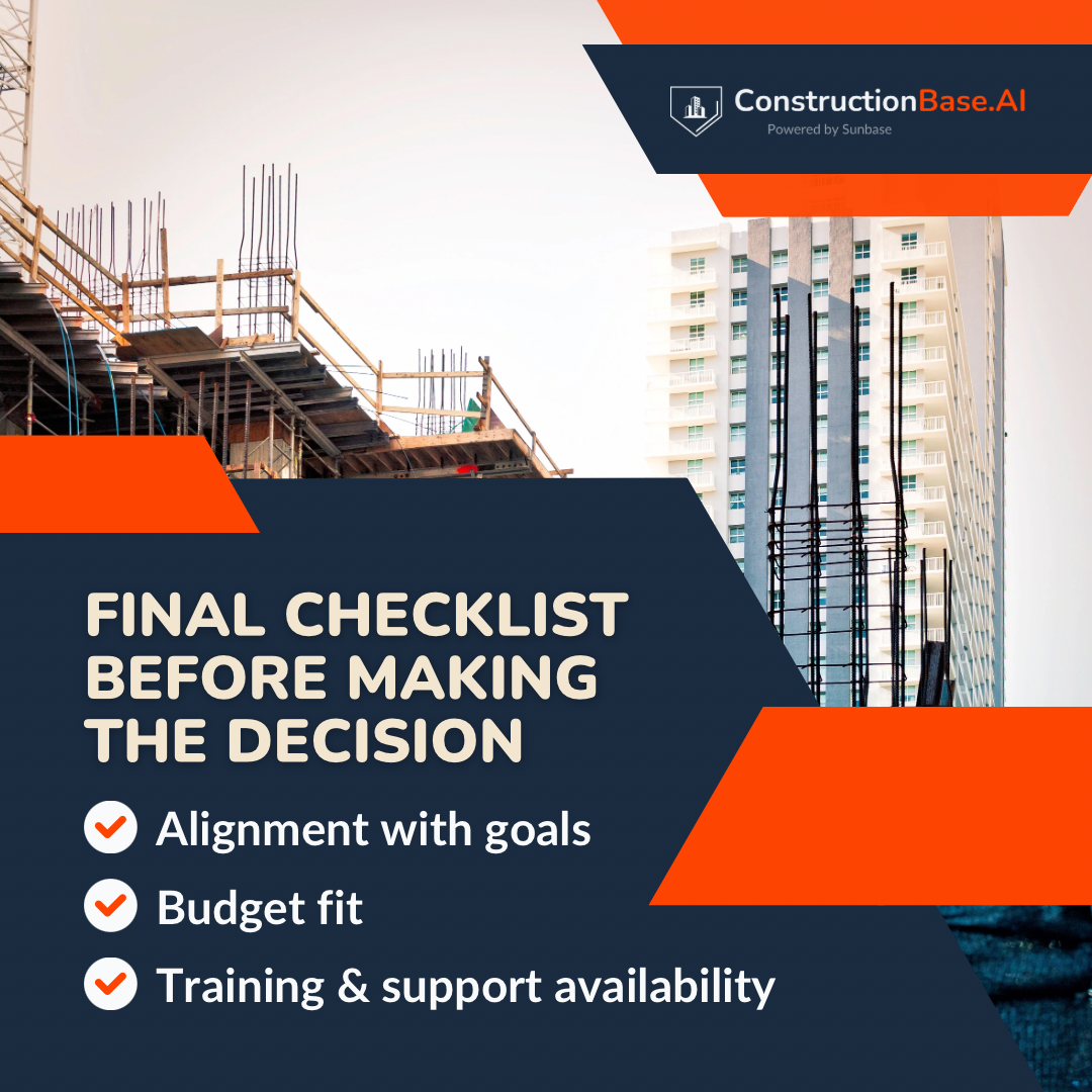 Final Checklist Before Making the Decision