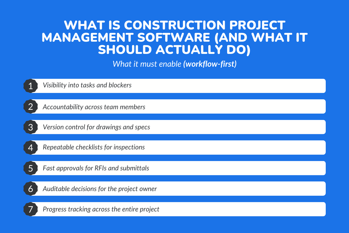 What Is Construction Project Management Software (And What It Should Actually Do)
