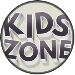 A circular logo with the text