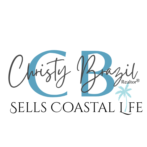 Logo for Christy Brazil, Realtor, featuring teal 