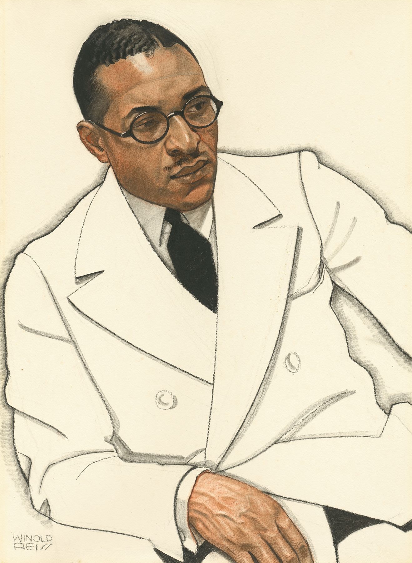 Charles Spurgeon Johnson, 1925 / Winold Reiss / Pastel on illustration board / National Portrait Gallery/Smithsonian Institute