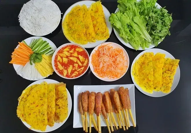 Grilled Lemongrass Skewers & Vietnamese Pancakes