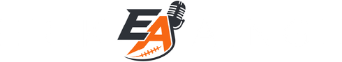 EA logo with stylized black and orange letters on a white background