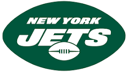 New York Jets logo: green oval with white “JETS” text and football icon