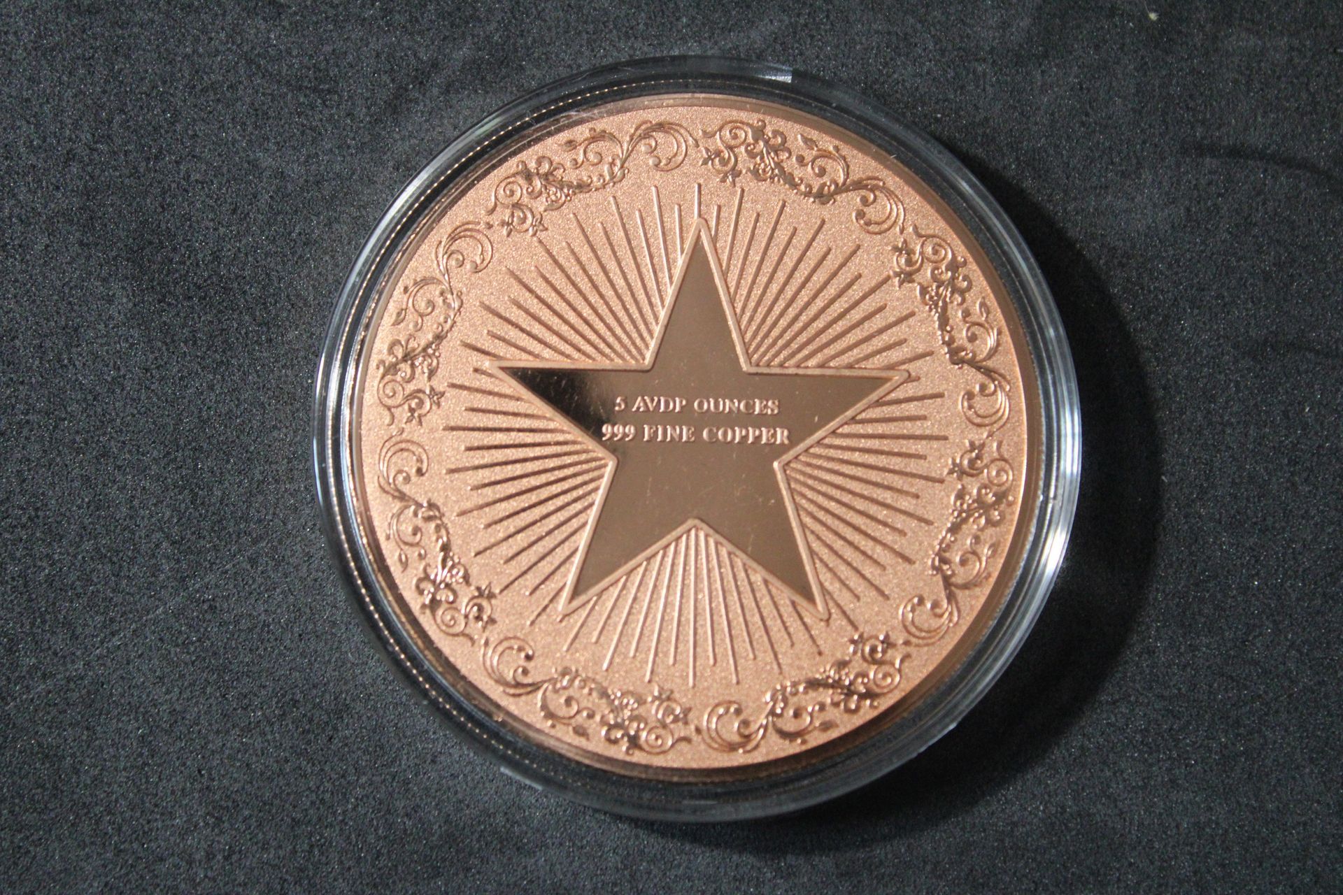 5oz .999 Fine Copper Colorized Cosmic Purple Dragon