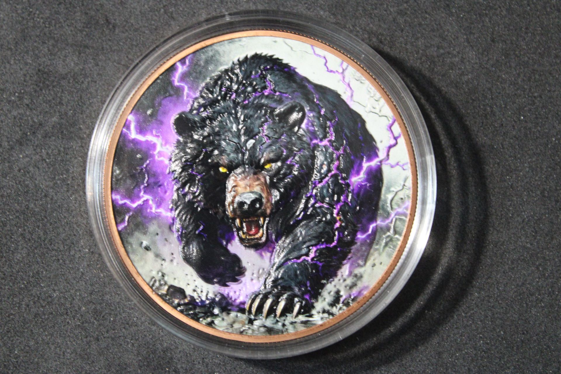 Storm Bear 5 oz .999 Copper Round High Relief