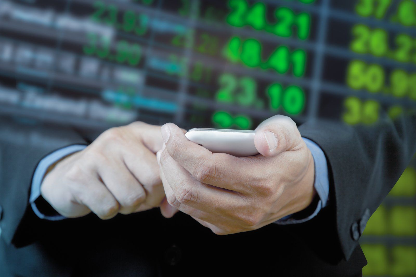 man using a calculator