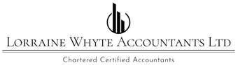 a black logo for lorraine whyte accountants ltd