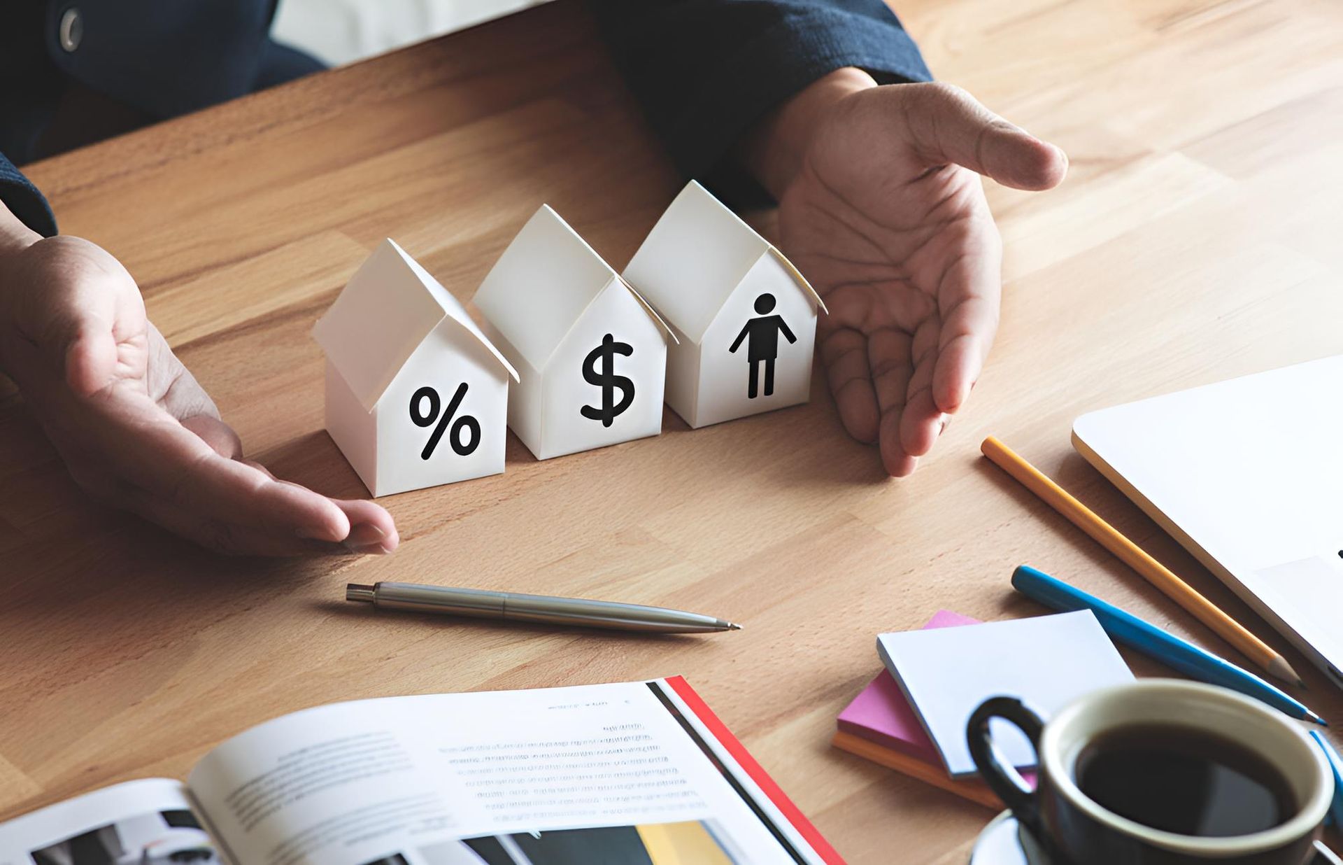 A Person is Holding a Model House With a Dollar Sign on It — Bradley J Bragg - Solicitor in Atherton, QLD