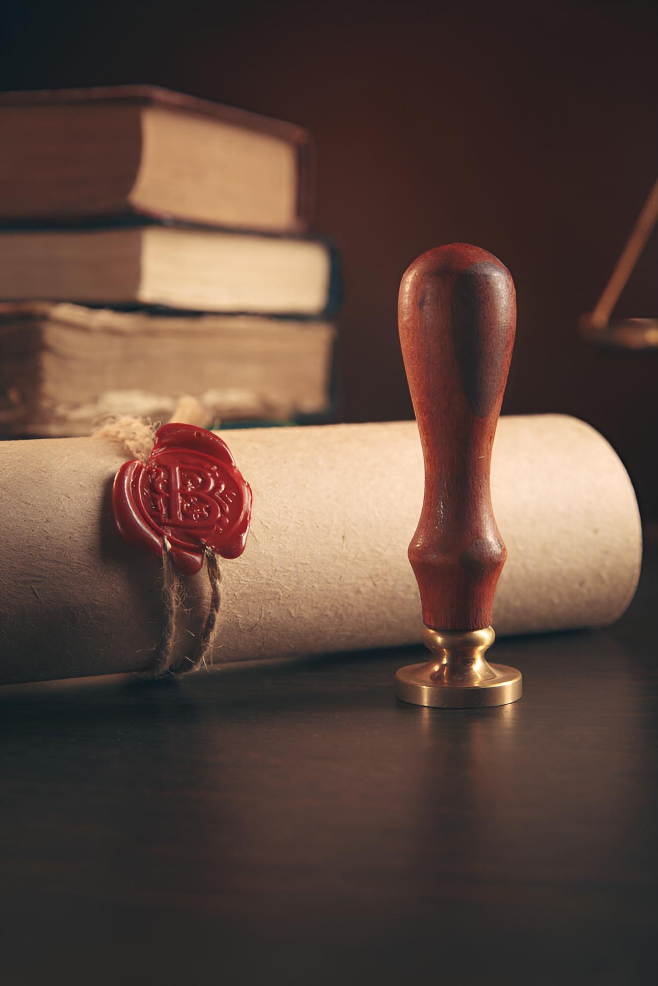 A Roll of Paper With a Wax Seal and a Stamp on It — Bradley J Bragg - Solicitor in Atherton, QLD