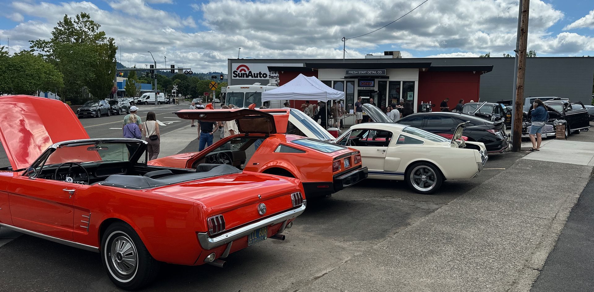 Classic car show in Beaverton at Fresh Start Detail & Ceramic Coating Co.