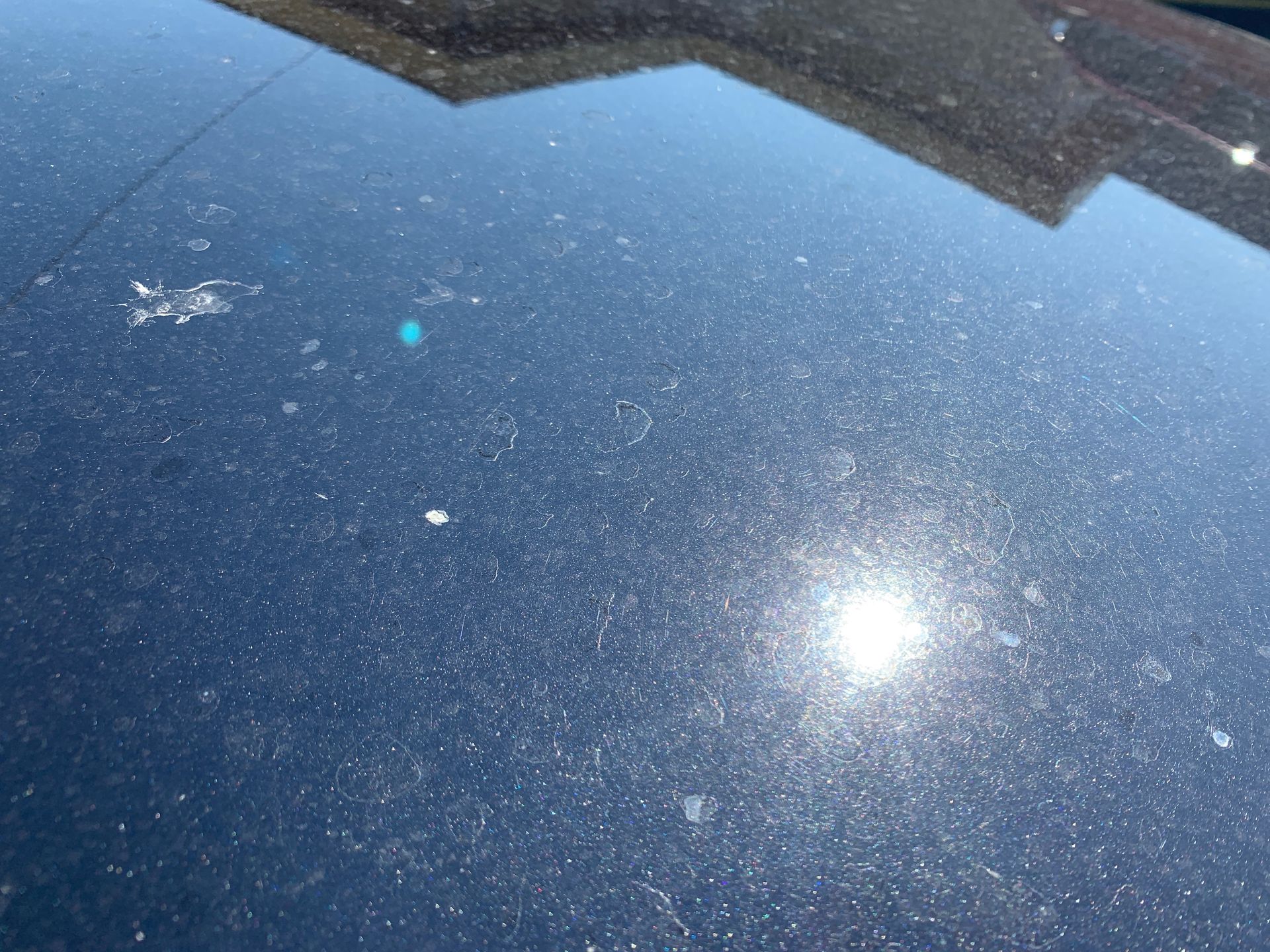 hard water spots on a car in Barnes Heights