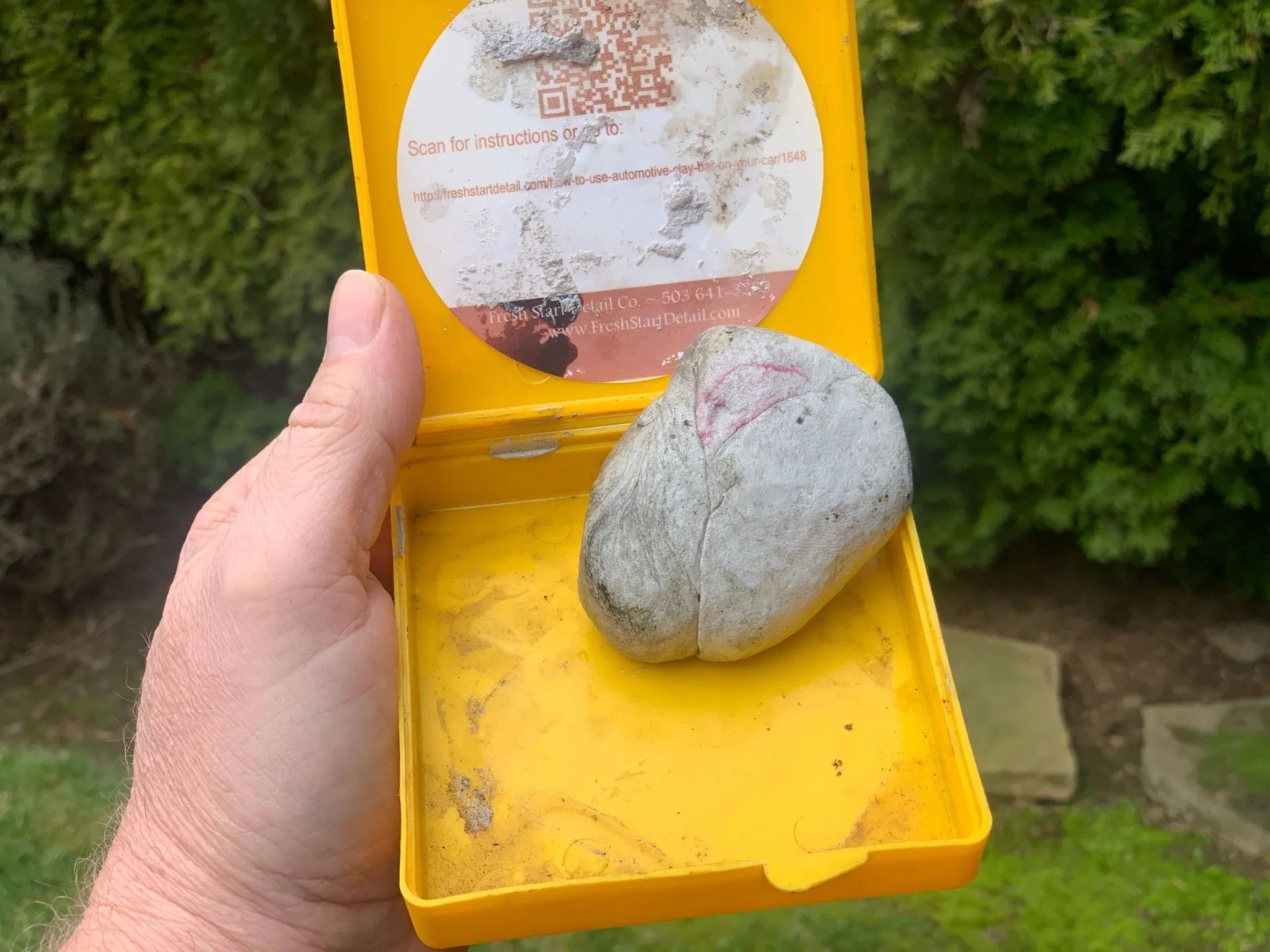 traditional clay bar in container