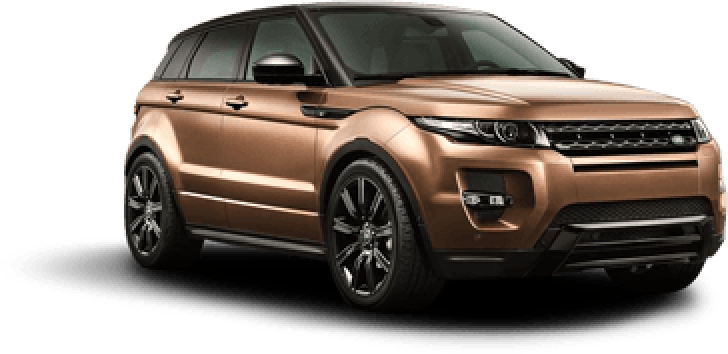 A brown range rover evoque is shown on a white background. | The Shop Norcross