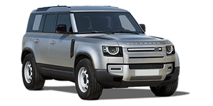 A silver land rover defender is shown on a white background. | The Shop Norcross